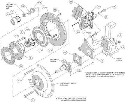 71-74 AMC FULL DISC BRAKE KIT,11" ROTORS,BLACK CALIPERS