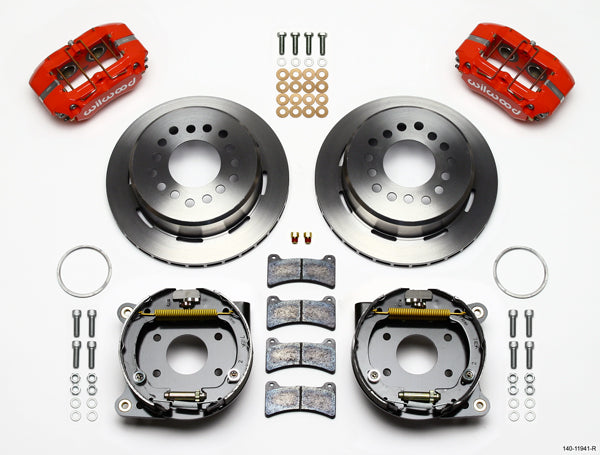 71-74 AMC FULL DISC BRAKE KIT,11" ROTORS,RED CALIPERS