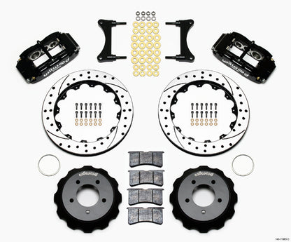 93-96 MAZDA RX7,FRONT,SL6R,12.88" DRILLED ROTORS,BLACK