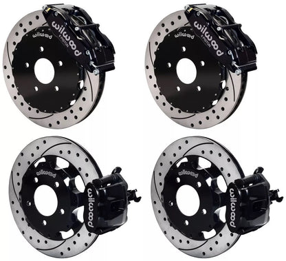 06-12 CIVIC FULL DISC BRAKE KIT,13/12" DRILLED ROTORS,BLACK CALIPERS