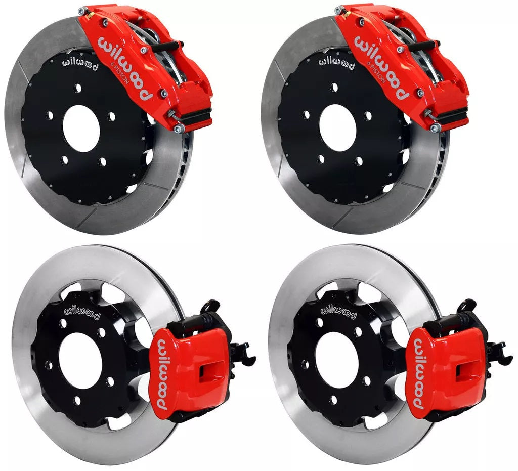 06-12 CIVIC FULL DISC BRAKE KIT,13/12" ROTORS,RED CALIPERS