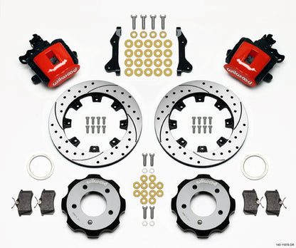 06-12 CIVIC FULL DISC BRAKE KIT,13/12" DRILLED ROTORS,RED CALIPERS