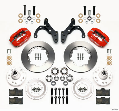 65-68 IMPALA FULL DISC BRAKE KIT,11" ROTORS,RED CALIPERS