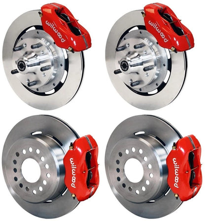 65-68 IMPALA FULL DISC BRAKE KIT,12" ROTORS,RED CALIPERS
