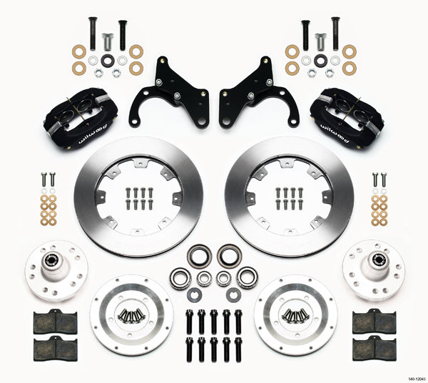 69-70 IMPALA FULL DISC BRAKE KIT,12" ROTORS,BLACK CALIPERS