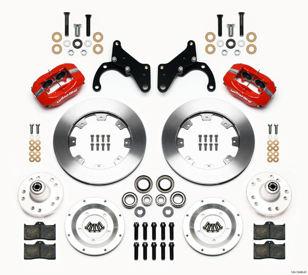 69-70 IMPALA FULL DISC BRAKE KIT,12" ROTORS,RED CALIPERS