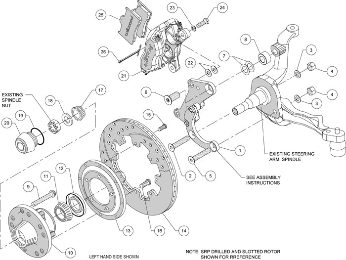 69-70 IMPALA FULL DISC BRAKE KIT,12" ROTORS,RED CALIPERS