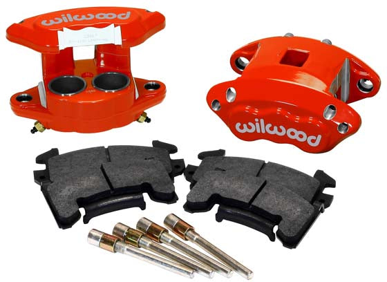 D-154 CALIPER & PAD SET,2 PISTON,FRONT,0.81",RED