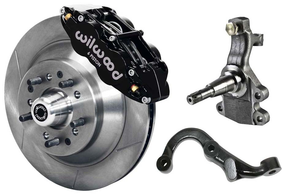 67-69 GM F-BODY FRONT DISC BRAKE KIT & 2" DROP SPINDLES & ARMS,13" ROTORS,BLACK
