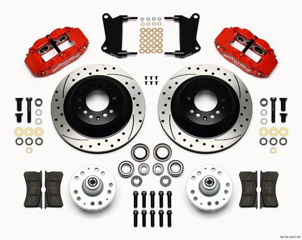 AIR RIDE SYSTEM,ARMS,CURRIE REAR END,WILWOOD 13"/12" DRILLED BRAKES,RED,64-67