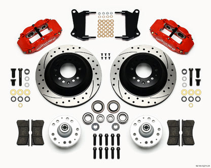 AIR RIDE SYSTEM,ARMS,CURRIE REAR END,WILWOOD 13"/12" DRILLED BRAKES,RED,64-67