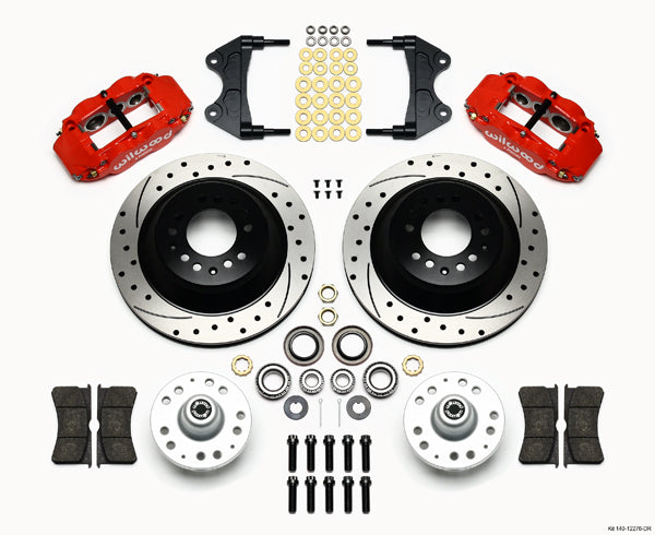 WWE PRO SPINDLE KIT,FRONT,13",RED,DRILLED