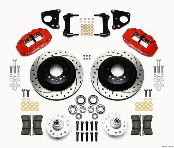 62-72 CDP B&E DRUM,1 PC,12.90" DRILLED ROTORS,RED