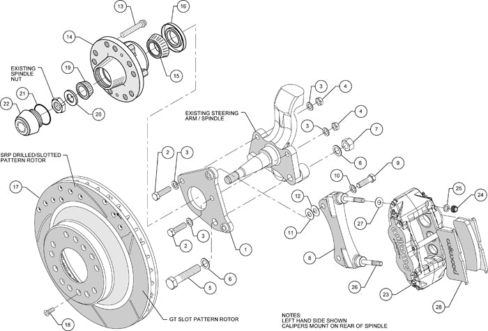 62-72 CDP B&E DRUM,1 PC,SL6R,12.90" DRILLED ROTORS,BLACK