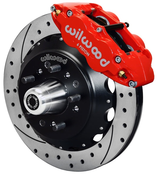 80-87 GM KIT,FRONT,SL6R,1.10,14",DRILLED,RED