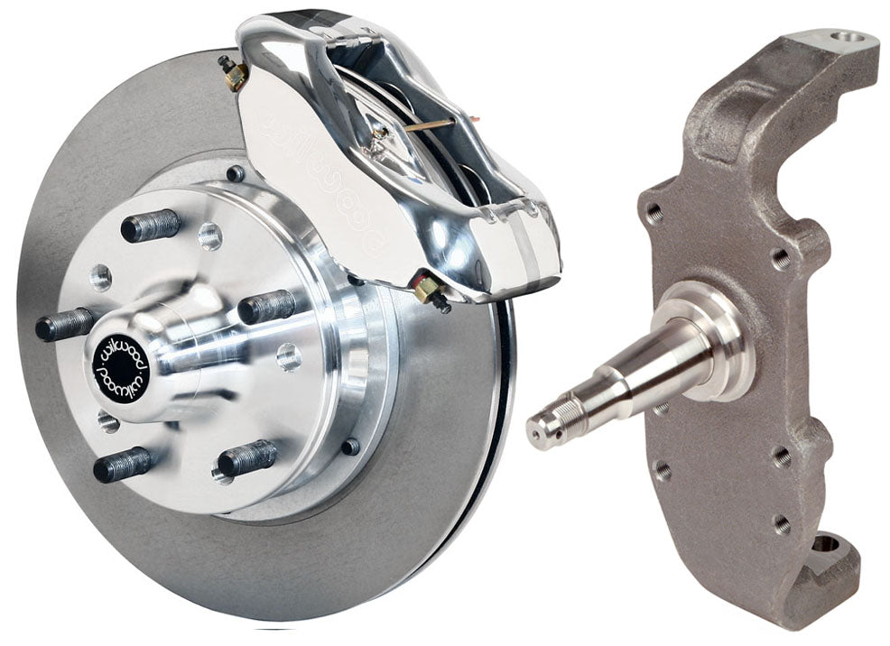 55-57 CHEVY FRONT DISC BRAKE KIT,2" DROP SPINDLES,11" ROTORS,POL