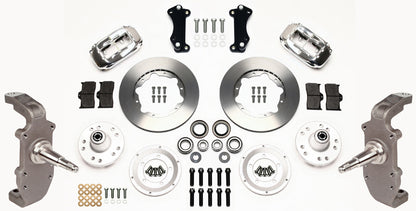 55-57 CHEVY FRONT DISC BRAKE KIT,2" DROP SPINDLES,11" ROTORS,POL