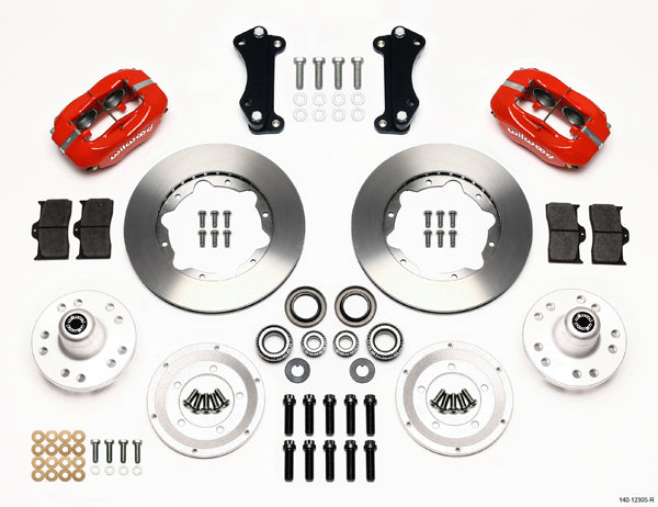 HEIDT'S 55-57 2" DROP KIT,FRONT,FDL,11" ROTORS,RED CALIPERS