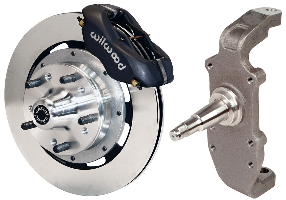 55-57 CHEVY FRONT DISC BRAKE KIT,2" DROP SPINDLES,12" ROTORS,BLACK