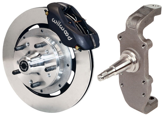 55-57 CHEVY FRONT DISC BRAKE KIT,2" DROP SPINDLES,12" ROTORS,BLACK