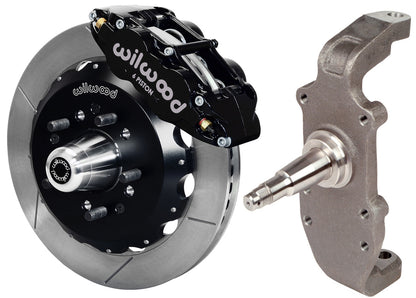 55-57 CHEVY FRONT DISC BRAKE KIT,2" DROP SPINDLES,13" ROTORS,BLACK