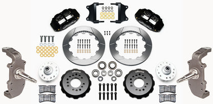 55-57 CHEVY FRONT DISC BRAKE KIT,2" DROP SPINDLES,13" ROTORS,BLACK