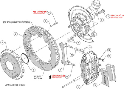 07-18 WRANGLER JK FULL DISC BRAKE KIT,14" ROTORS,RED CALIPERS