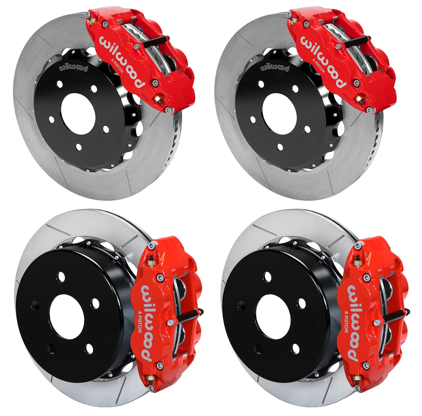 07-18 WRANGLER JK FULL DISC BRAKE KIT,14" ROTORS,RED CALIPERS