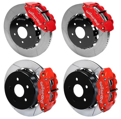 07-18 WRANGLER JK FULL DISC BRAKE KIT,14" ROTORS,RED CALIPERS