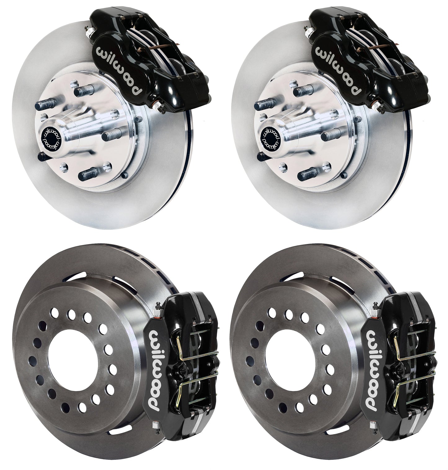 59-64 B-BODY FULL DISC BRAKE KIT,11" ROTORS,BLACK CALIPERS