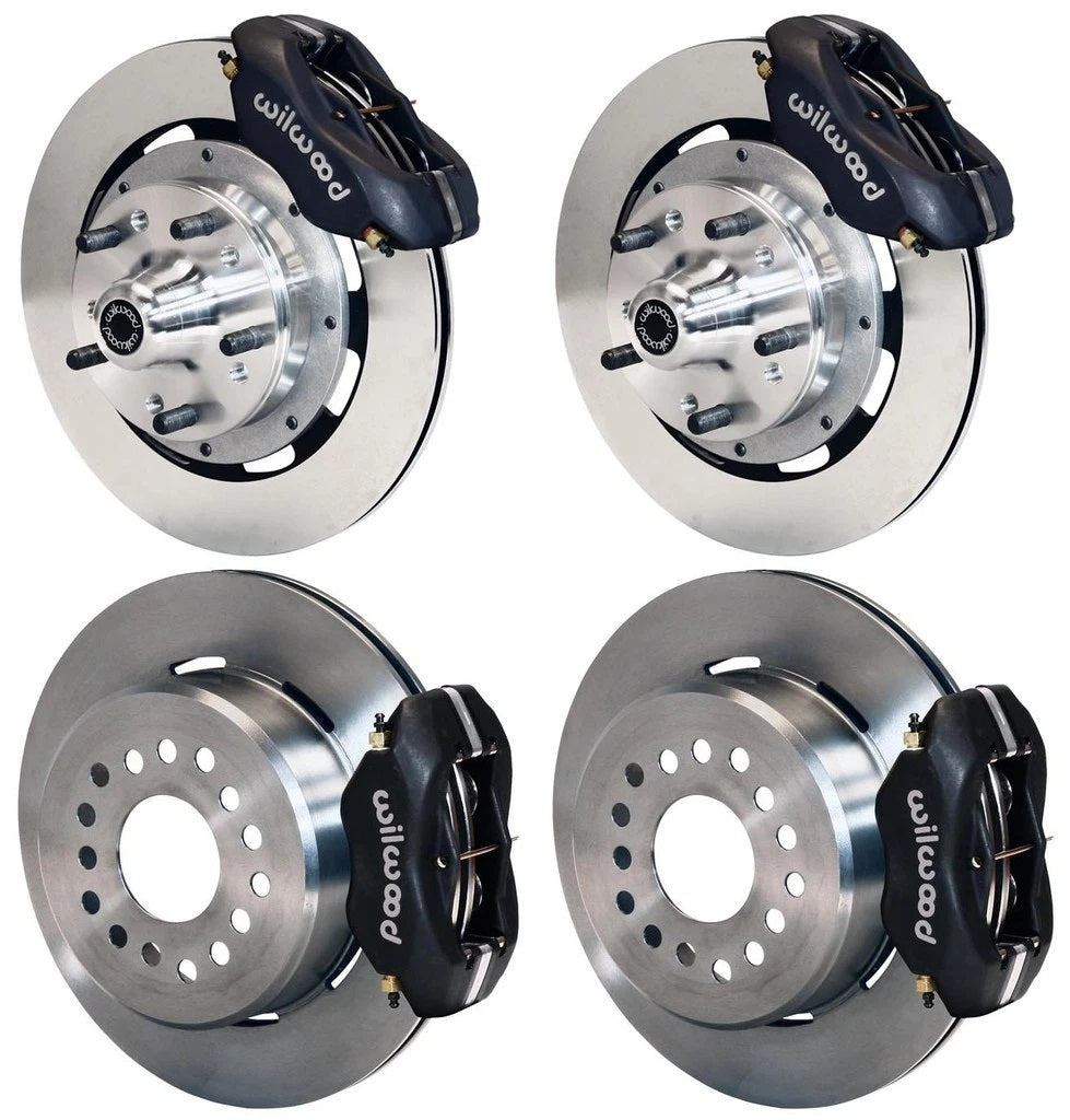 59-64 B-BODY FULL DISC BRAKE KIT,12" ROTORS,BLACK CALIPERS