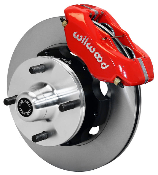 64-66 FORD MUSTANG 6 CYLINDER,4 LUG,FRONT,10.75" ROTORS,RED CALIPERS