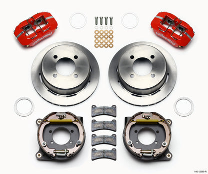 64-66 FORD MUSTANG 6CYL,4 LUG,REAR,11",RED