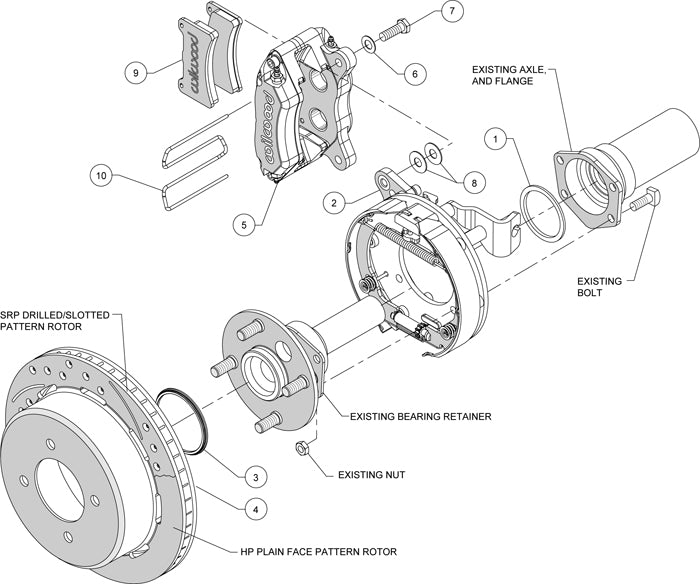 64-66 FORD MUSTANG 6CYL,4 LUG,REAR,11"