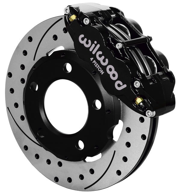 82-86 JEEP CJ KIT,FRONT,12" DRILLED ROTORS,BLACK CALIPERS