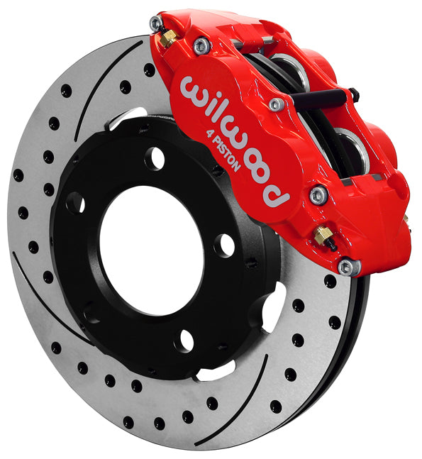 82-86 JEEP CJ KIT,FRONT,12" DRILLED ROTORS,RED CALIPERS