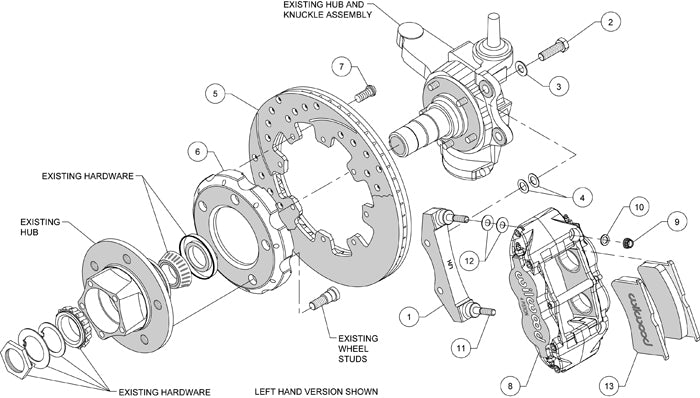 82-86 JEEP CJ KIT,FRONT,12" ROTORS,RED CALIPERS