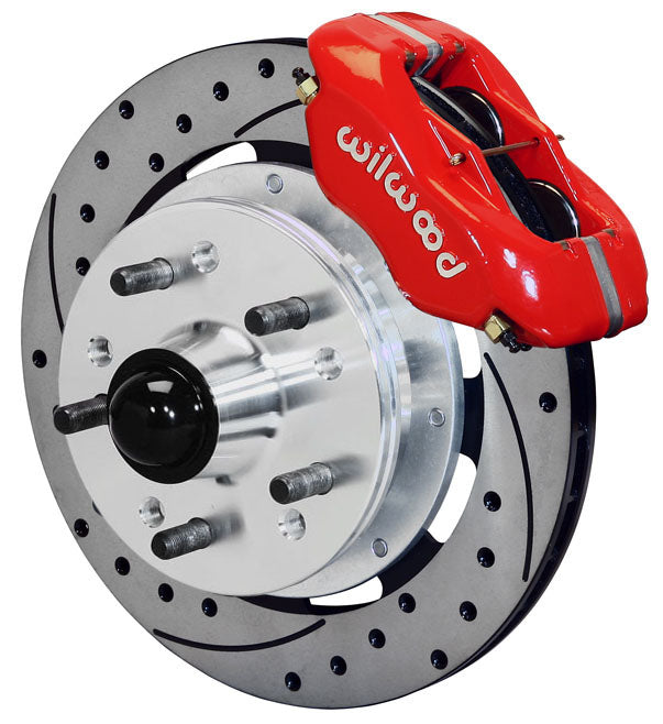 41-56 PACKARD KIT,FRONT,FDL,11.75" DRILLED ROTORS,RED CALIPERS