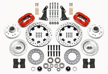 41-56 PACKARD KIT,FRONT,FDL,11.75" DRILLED ROTORS,RED CALIPERS