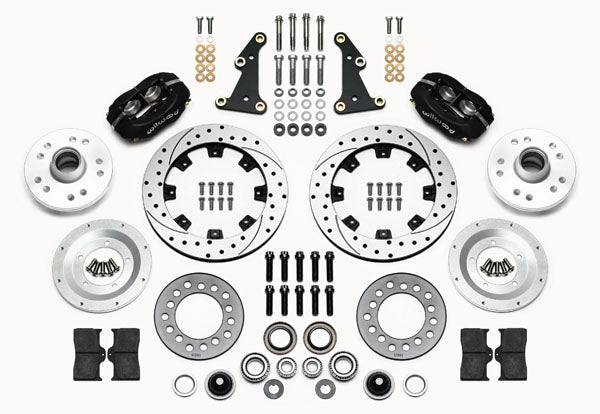 41-56 PACKARD KIT,FRONT,FDL,11.75" DRILLED ROTORS,BLACK CALIPERS