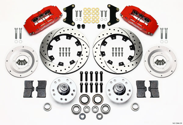 53-62 CORVETTE,49-54 CHEVY,FRONT,DP6,12",DRILLED,RED