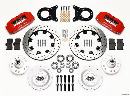 70-73 FORD MUSTANG KIT,FRONT,12",DRILLED,RED