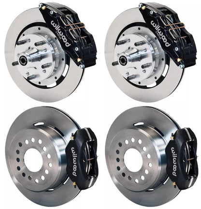 65-69 FORD,MERCURY FULL DISC BRAKE KIT,12" ROTORS,6/4 PISTON BLACK CALIPERS