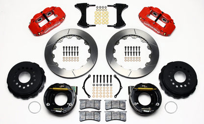 COILOVER SYSTEM,ARMS,BARS,WILWOOD 13" BRAKES,RED CALIPERS,64-67 GM A-BODY