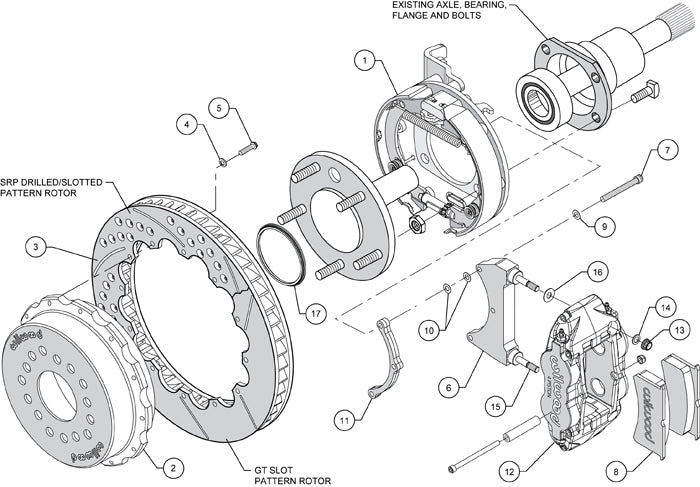 GM C-KIT,2.75",REAR PB,SL4R,12.88",RED