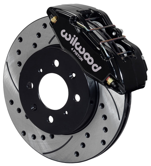 HONDA CALIPER & ROTOR KIT,FRONT,DPHA,DRILLED,BLACK