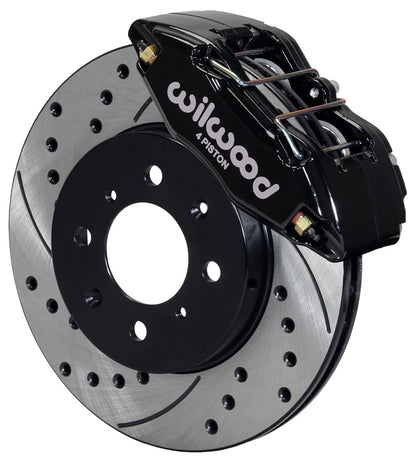 HONDA CALIPER & ROTOR KIT,FRONT,DPHA,DRILLED,BLACK