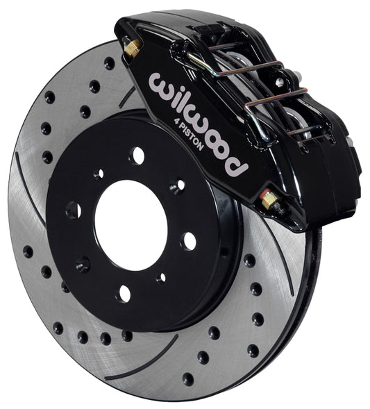 HONDA CALIPER & ROTOR KIT,FRONT,DPHA,DRILLED,BLACK