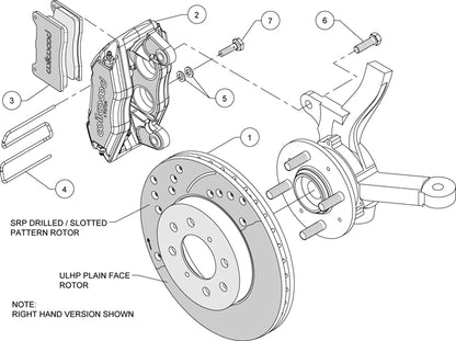 HONDA CALIPER & ROTOR KIT,FRONT,DPHA,BLACK