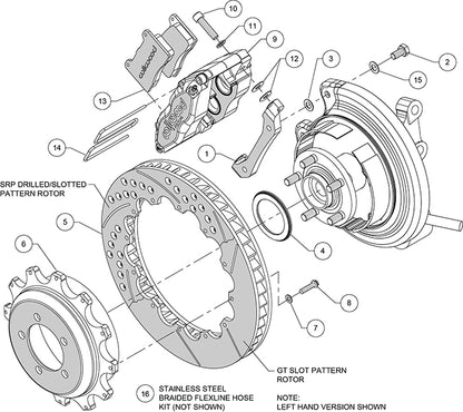 SUBARU IMPREZA WRX,REAR,DP,13" DRILLED ROTORS,RED